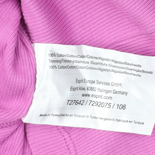 Esprit Women's Pink Cotton Camisole Tank Top S Casual