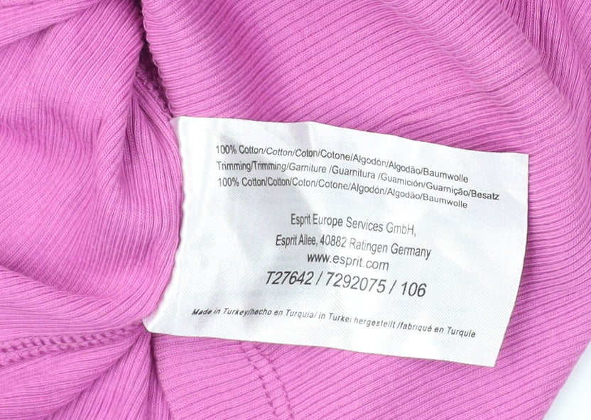 Esprit Women's Pink Cotton Camisole Tank Top S Casual