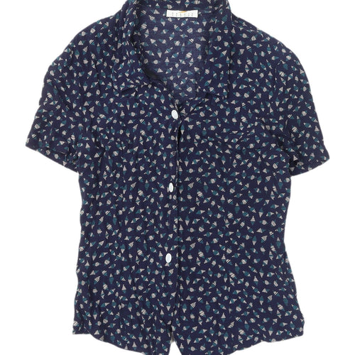 Precis Petite Women's Multicoloured Geometric Button-Up Shirt