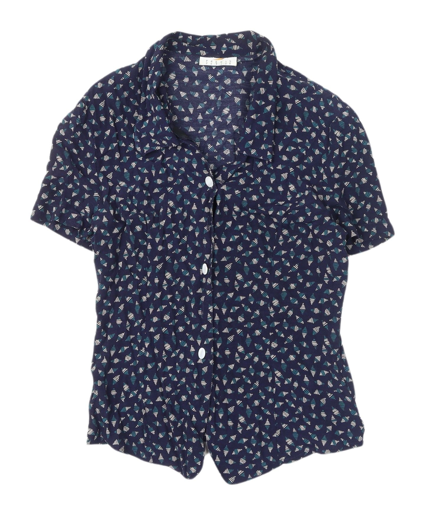 Precis Petite Women's Multicoloured Geometric Button-Up Shirt