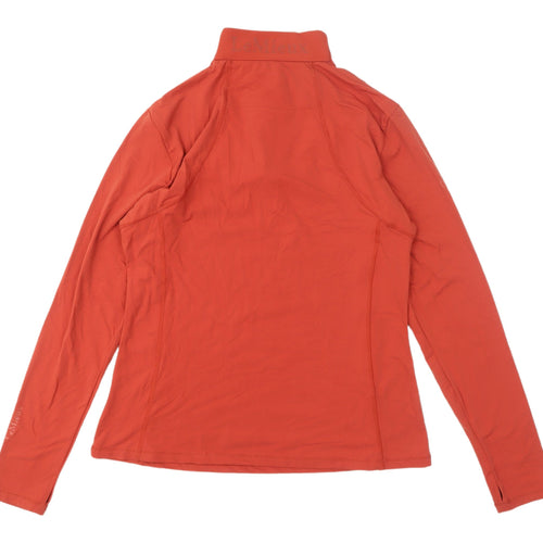 LeMieux Womens Orange Long Sleeve Zip Activewear Top