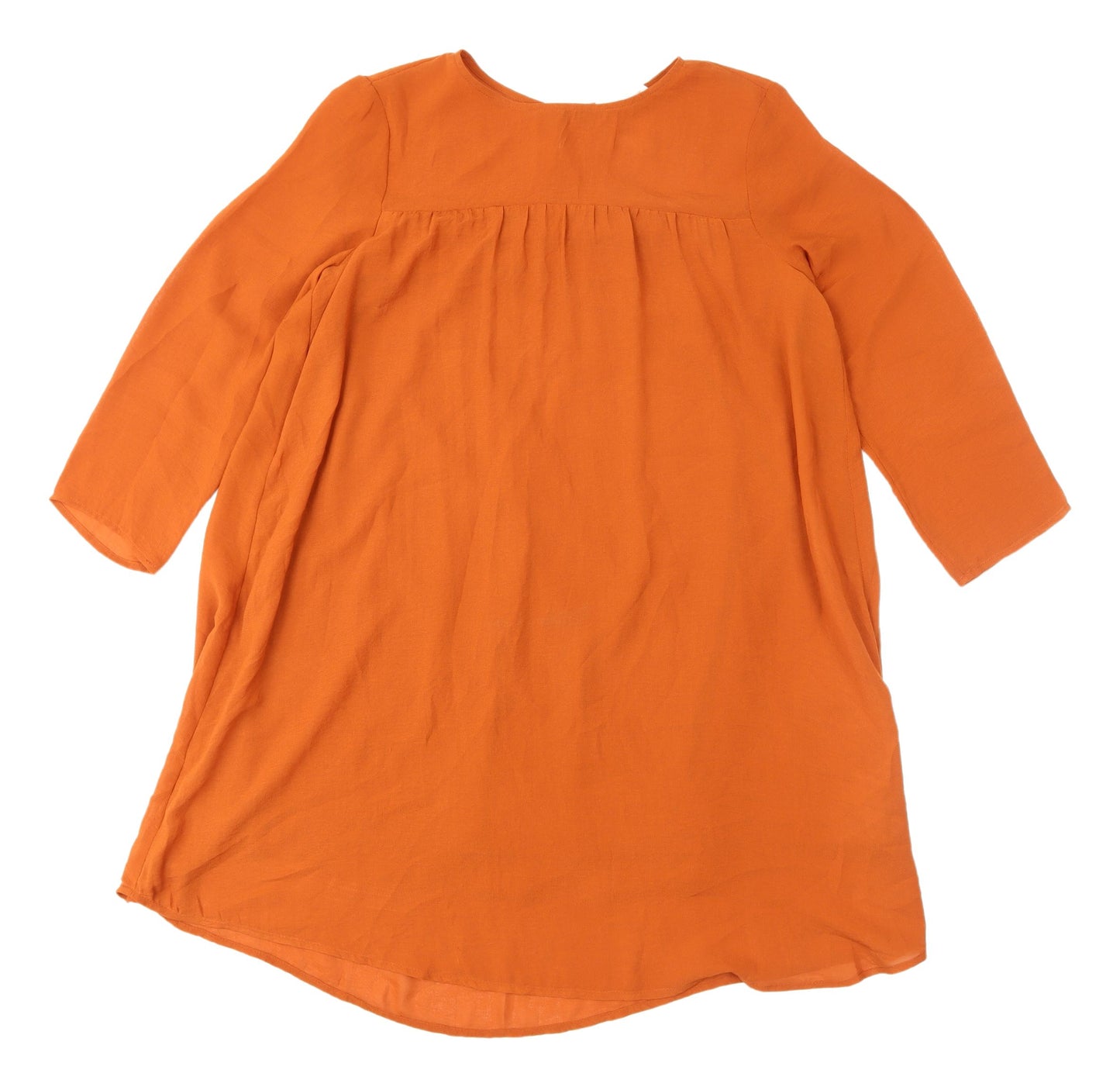 H&M Women's Orange Shift Dress, Size 6, Knee Length