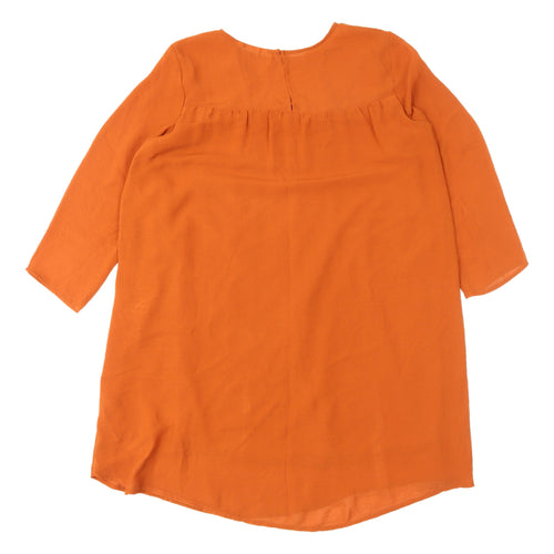 H&M Women's Orange Shift Dress, Size 6, Knee Length