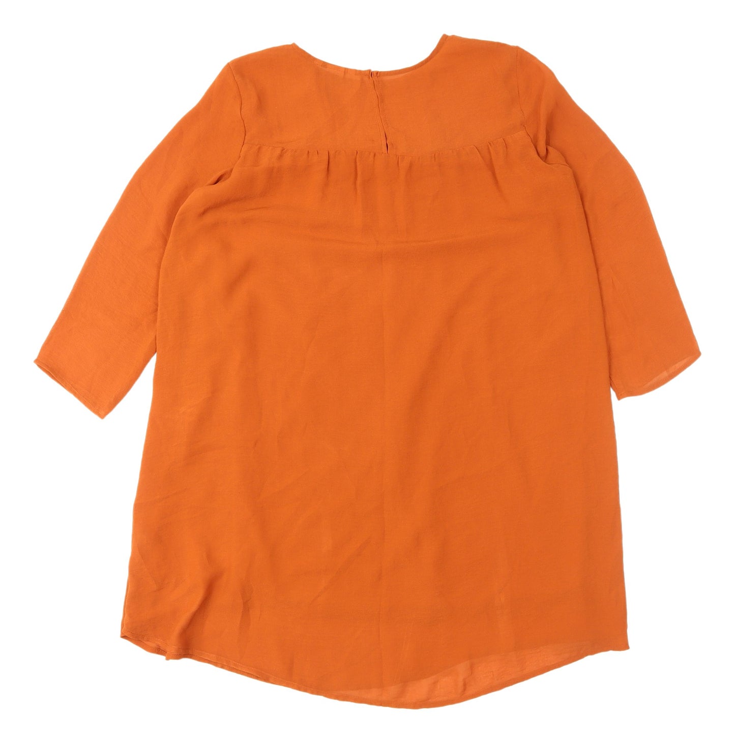 H&M Women's Orange Shift Dress, Size 6, Knee Length