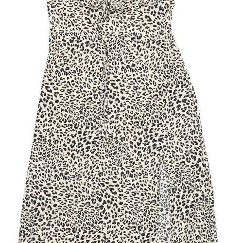 Miss Selfridge Women's Leopard Print Slip Dress Size 10