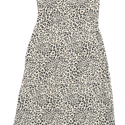 Miss Selfridge Women's Leopard Print Slip Dress Size 10