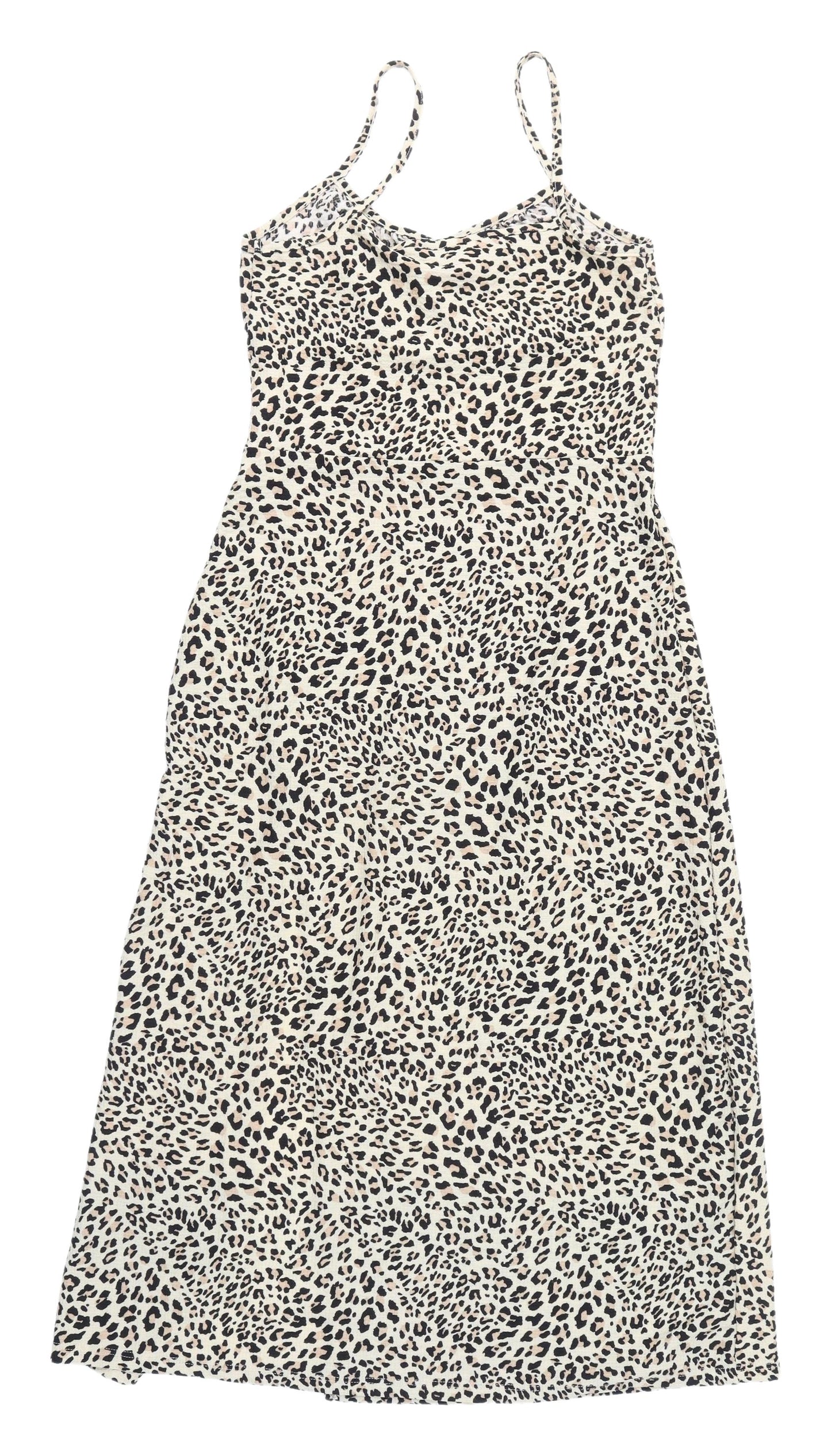 Miss Selfridge Women's Leopard Print Slip Dress Size 10