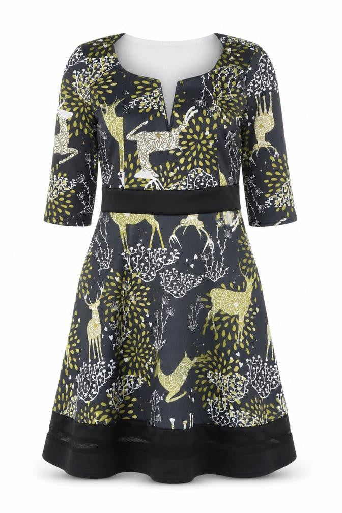 Front view of Want That Trend Women's Multicoloured A-Line Dress