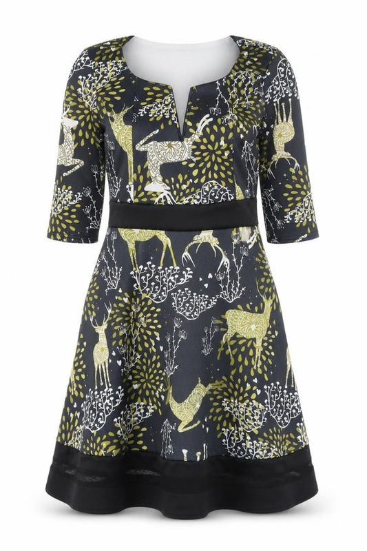 Front view of Want That Trend Women's Multicoloured A-Line Dress