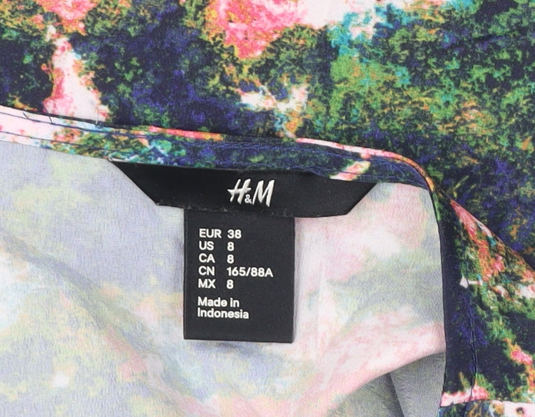 H&M Women's Multicoloured Sleeveless Tank Top UK 10