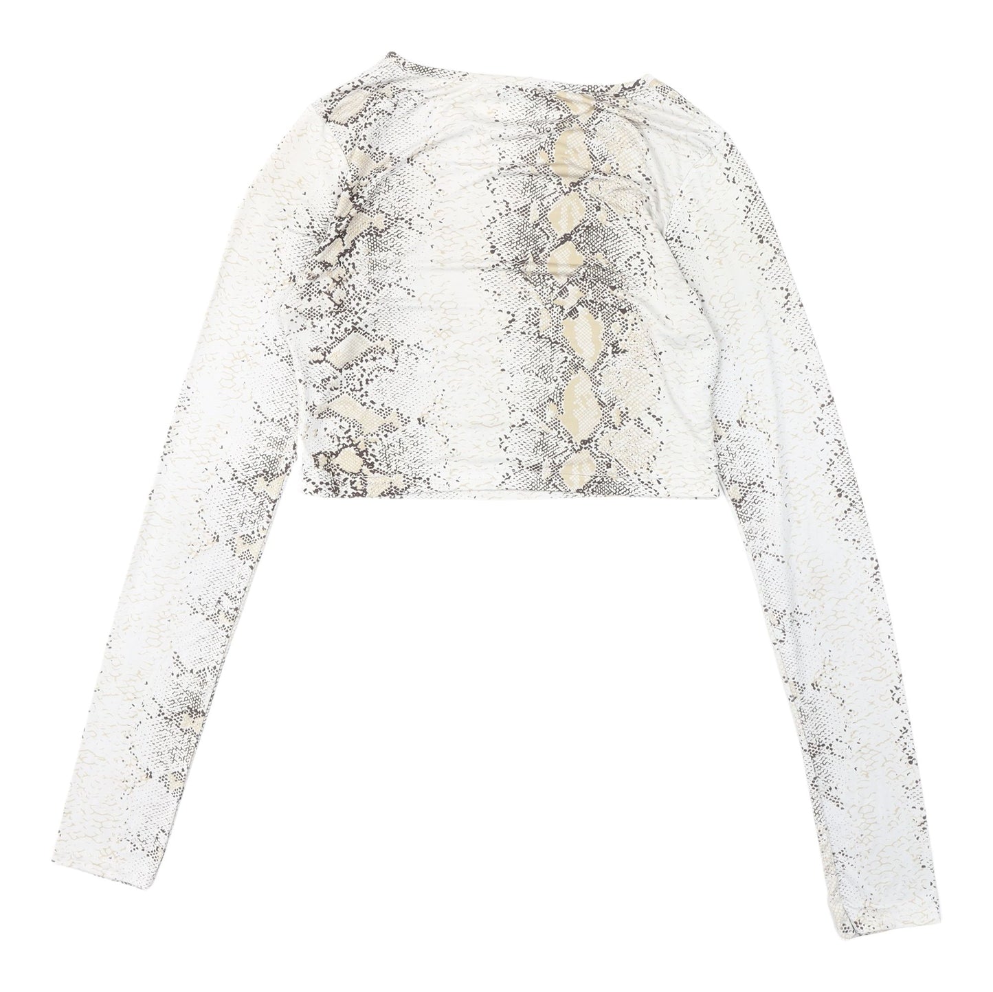PrettyLittleThing Women's Snake Print Cropped Top
