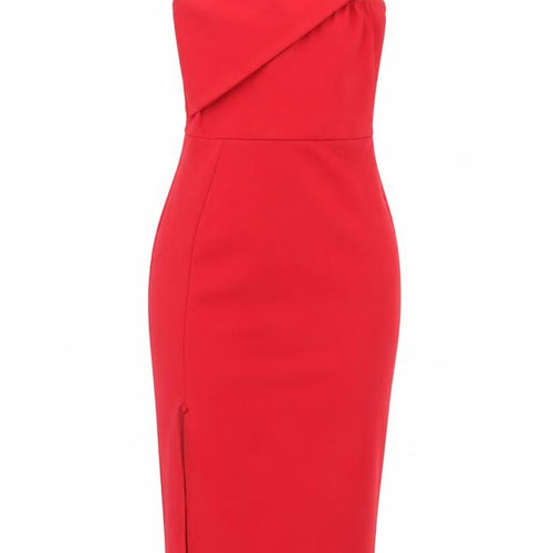 Missguided Women's Red Bodycon Knee Length Dress