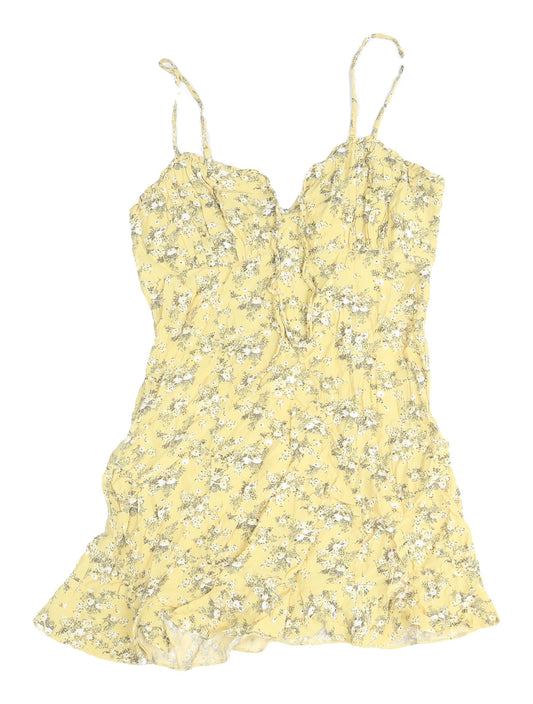 Urban Outfitters Women's Yellow Floral Slip Dress