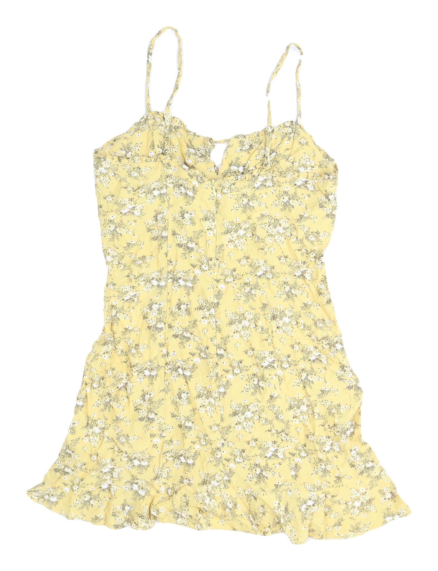 Urban Outfitters Women's Yellow Floral Slip Dress