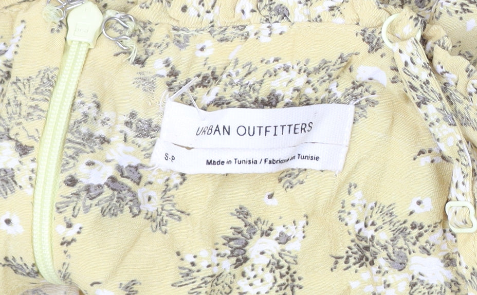 Urban Outfitters Women's Yellow Floral Slip Dress