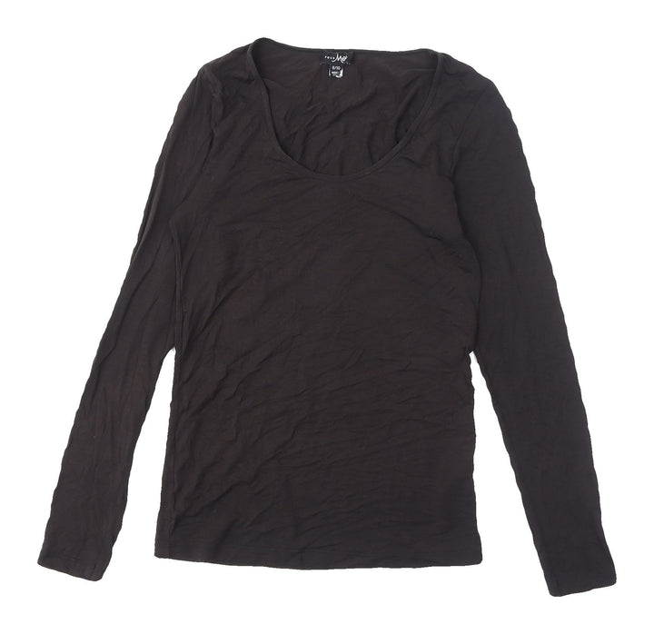 Pour Moi Women's Black Long Sleeve Scoop Neck T-Shirt
