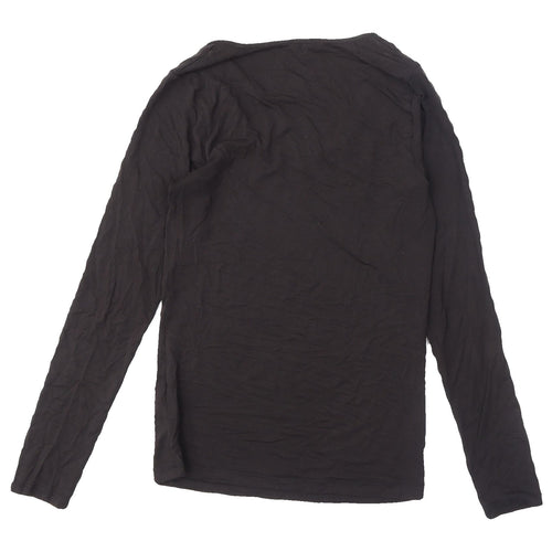 Pour Moi Women's Black Long Sleeve Scoop Neck T-Shirt