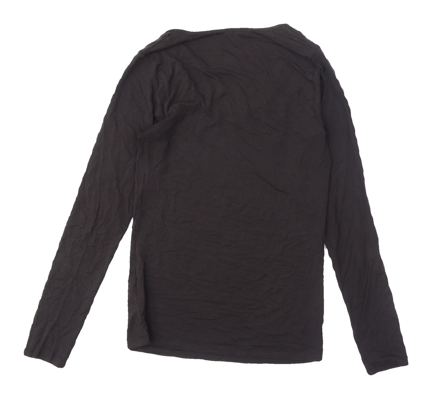 Pour Moi Women's Black Long Sleeve Scoop Neck T-Shirt