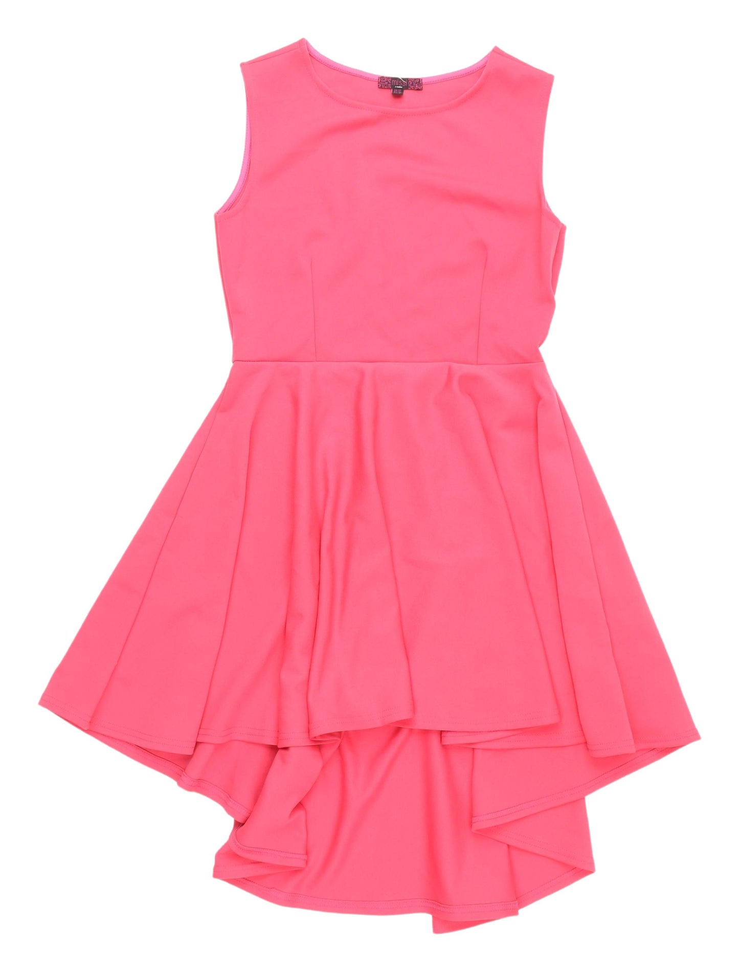Missi London Pink Hi-Low A-Line Dress UK 12