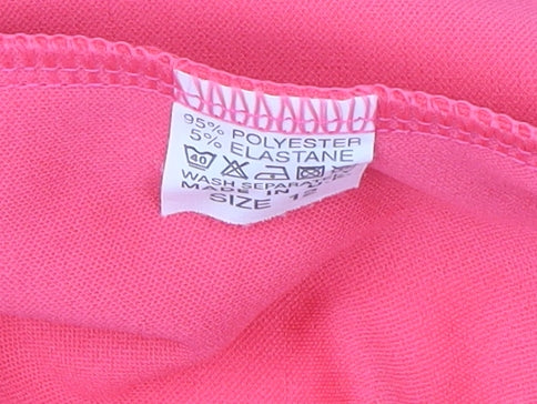 Missi London Pink Hi-Low A-Line Dress UK 12