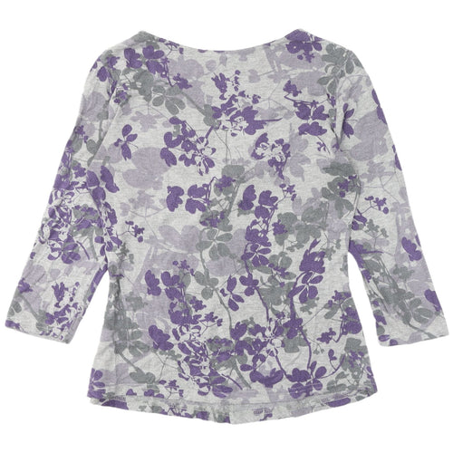 Phase Eight Women's Grey Floral Tunic, Size 12, Excellent