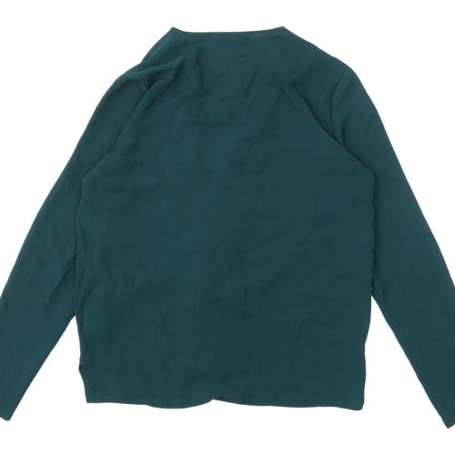 Topshop Women's Green Wrap Blouse Size 10
