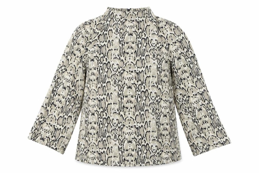 Front view of Marks & Spencer Women's Animal Print High Neck Top