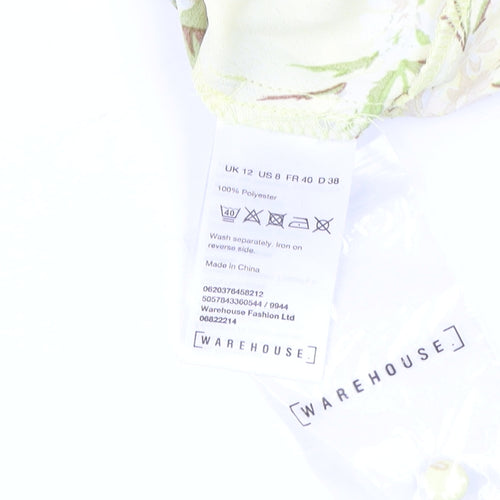 Warehouse Women's Floral Blouse in Yellow - Size 12