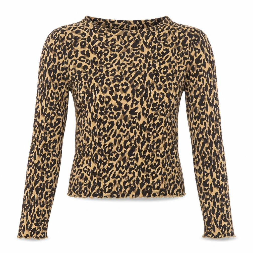 Front view of Marks & Spencer Beige Animal Print Blouse, size 8