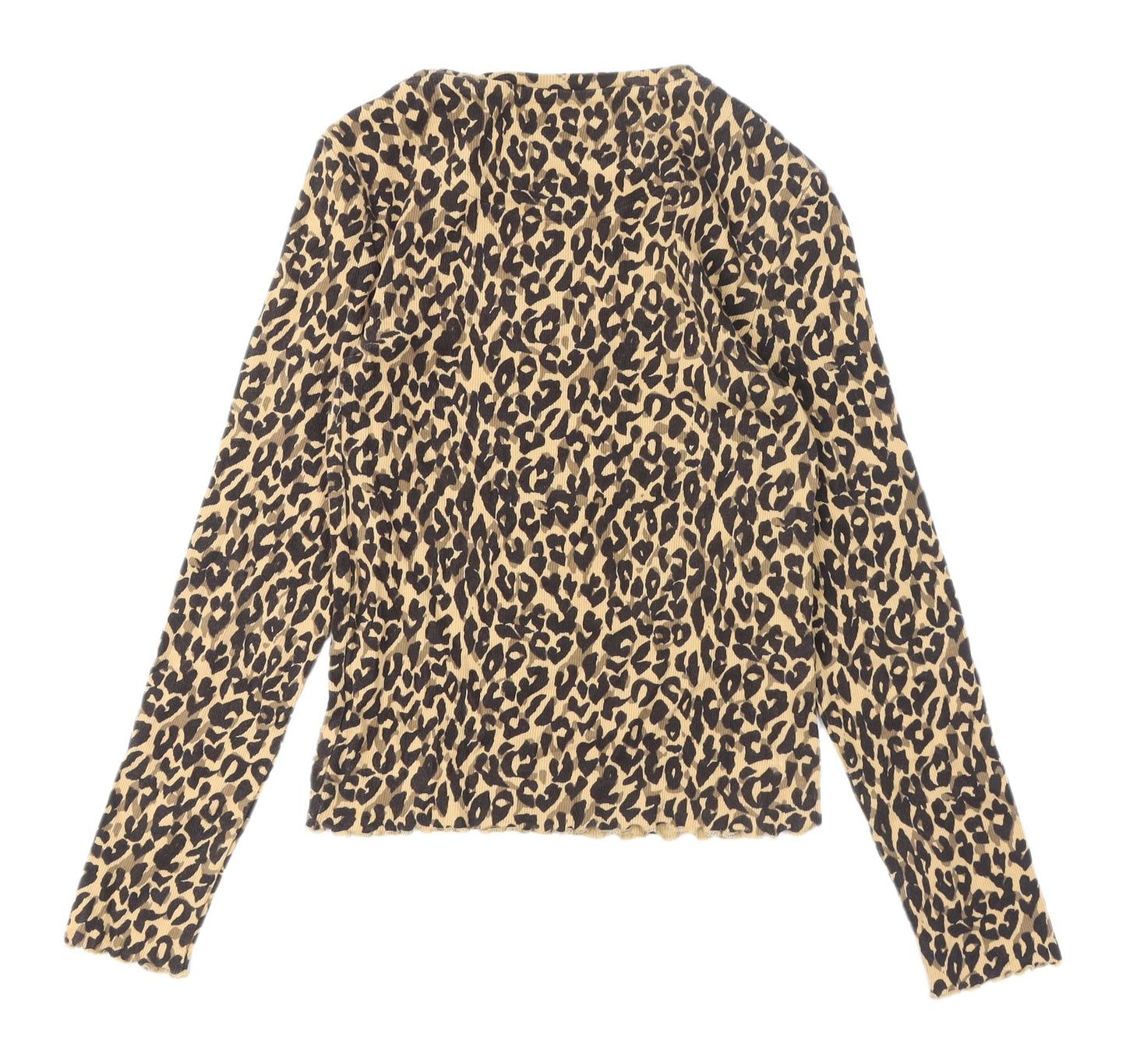Marks and Spencer Beige Animal Print Blouse, Size 8