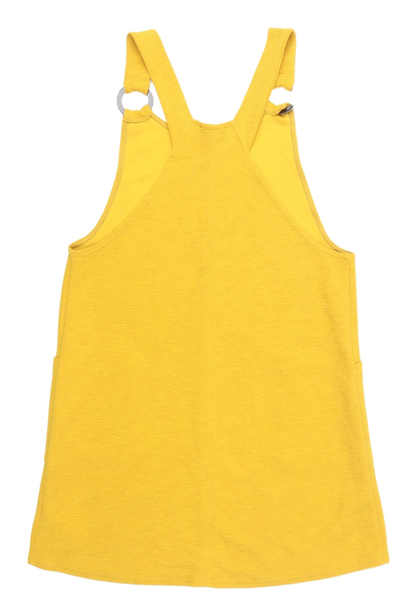 New Look Women's Yellow Pinafore Dress - Size 8