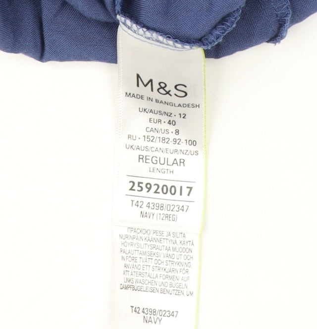 Marks & Spencer Women's Blue A-Line Dress Size 12