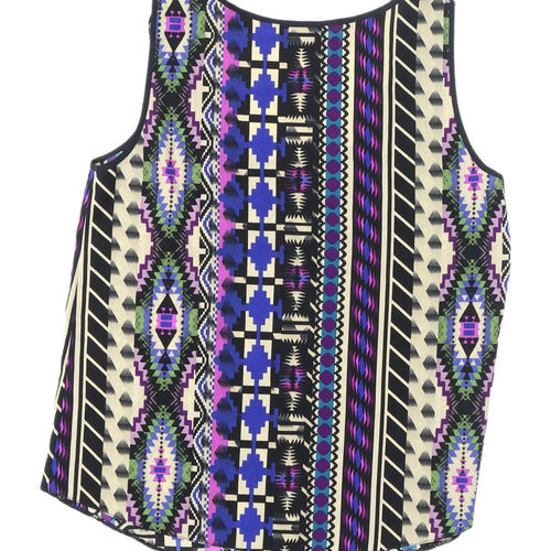 Miss Selfridge Womens Aztec Multicoloured Tank Top, Size 8