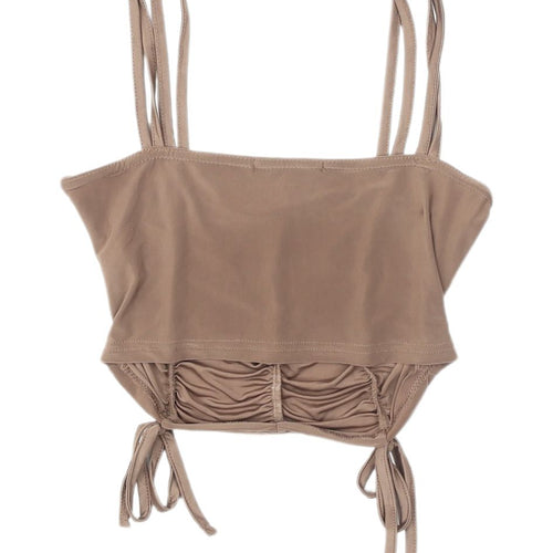 PrettyLittleThing Beige Camisole Tank Top - Size 6
