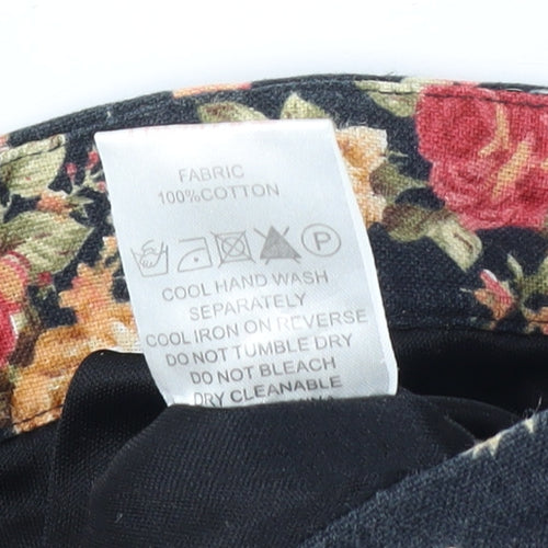 Piper Women's Black Floral Chino Shorts Size 6