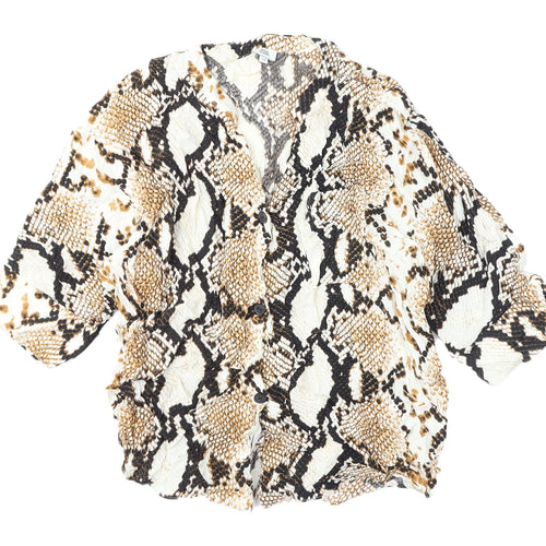River Island Women’s Animal Print Kimono Blouse Size 14