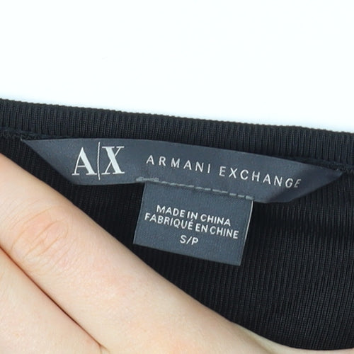 Armani Exchange Women's Black T-Shirt, Size S, Casual Wear