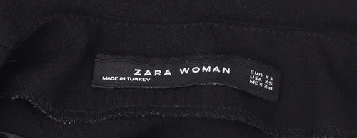 Zara Woman Black Shift Dress, XS, Short Sleeve, V-Neck