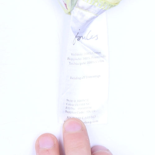 Joules Women's Yellow Floral A-Line Dress Size 12