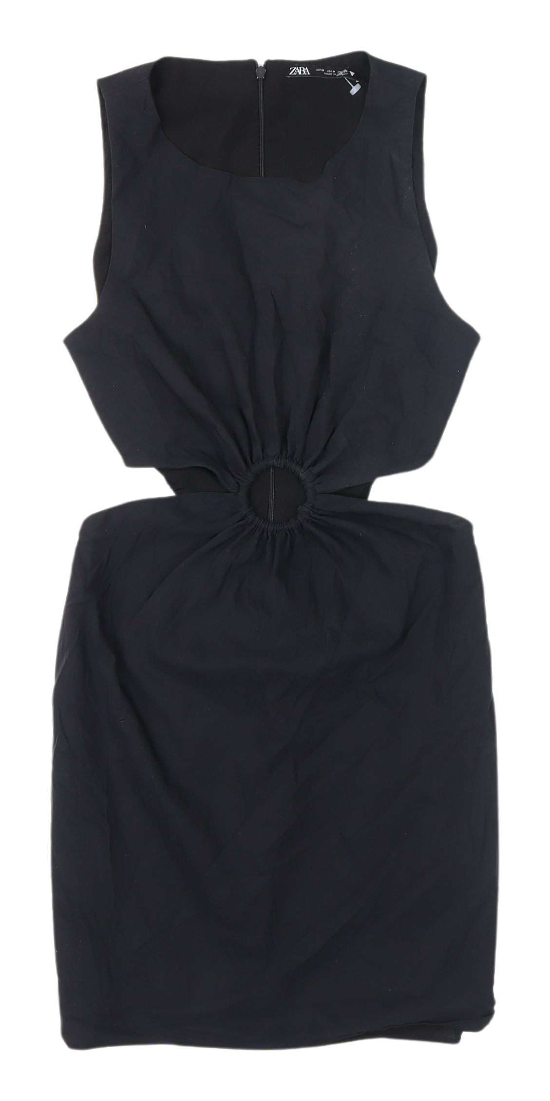 Zara Women's Black Bodycon Cut Out Dress Size 12