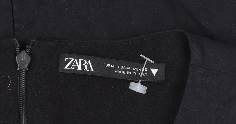 Zara Women's Black Bodycon Cut Out Dress Size 12