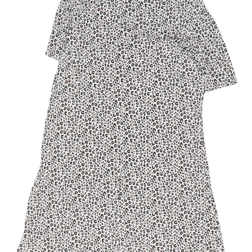 Marks and Spencer Women Ivory Animal Print Shift Dress