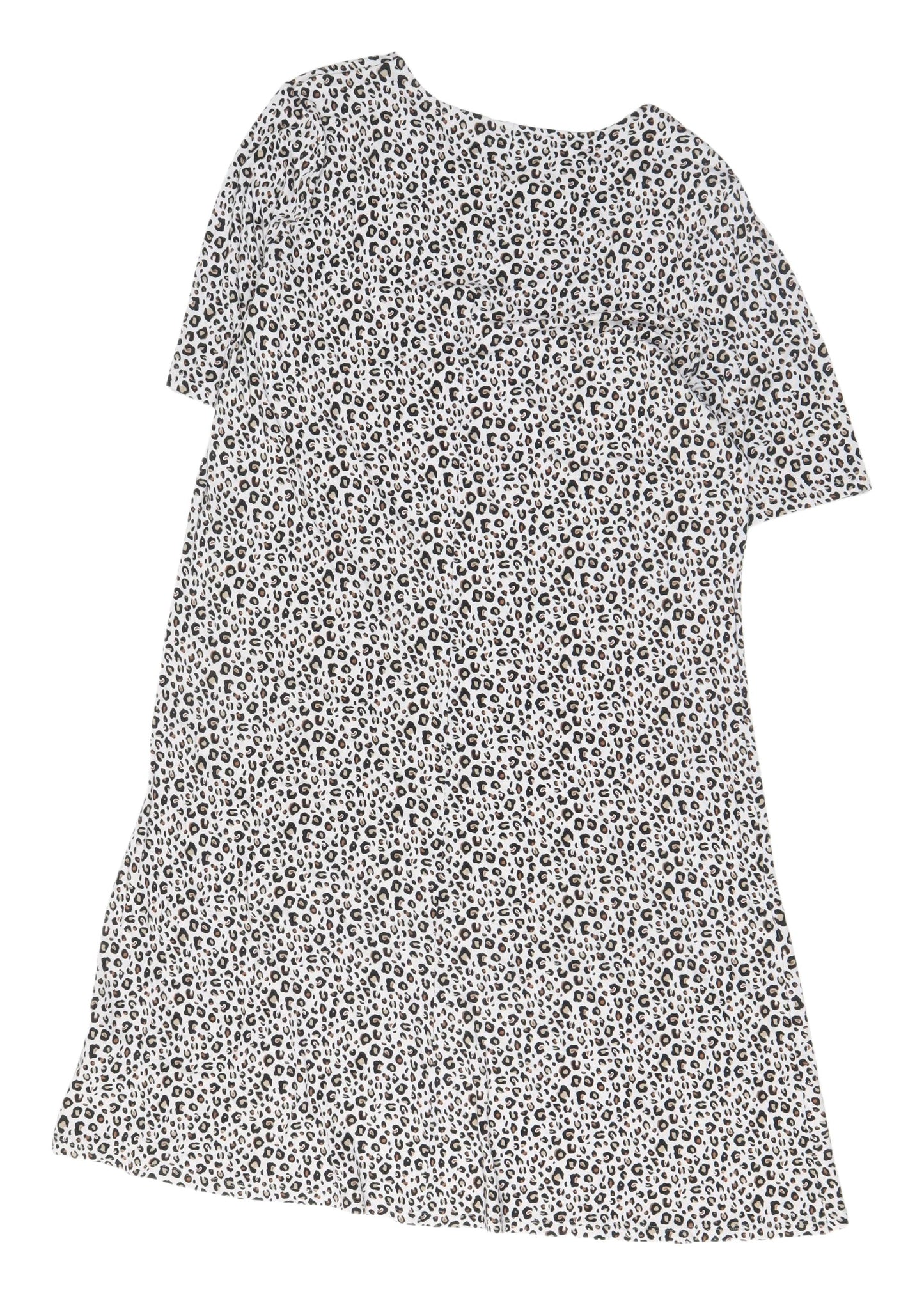 Marks and Spencer Women Ivory Animal Print Shift Dress