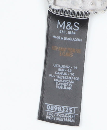 Marks and Spencer Women Ivory Animal Print Shift Dress