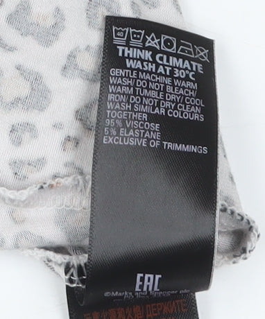 Marks and Spencer Women Ivory Animal Print Shift Dress