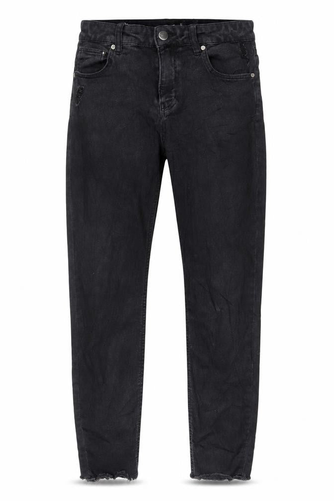 H&M Women's Black Skinny Jeans UK 12 Distressed Style