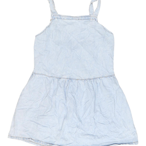 Primark Women's Blue Denim Pinafore Dress, Size 12