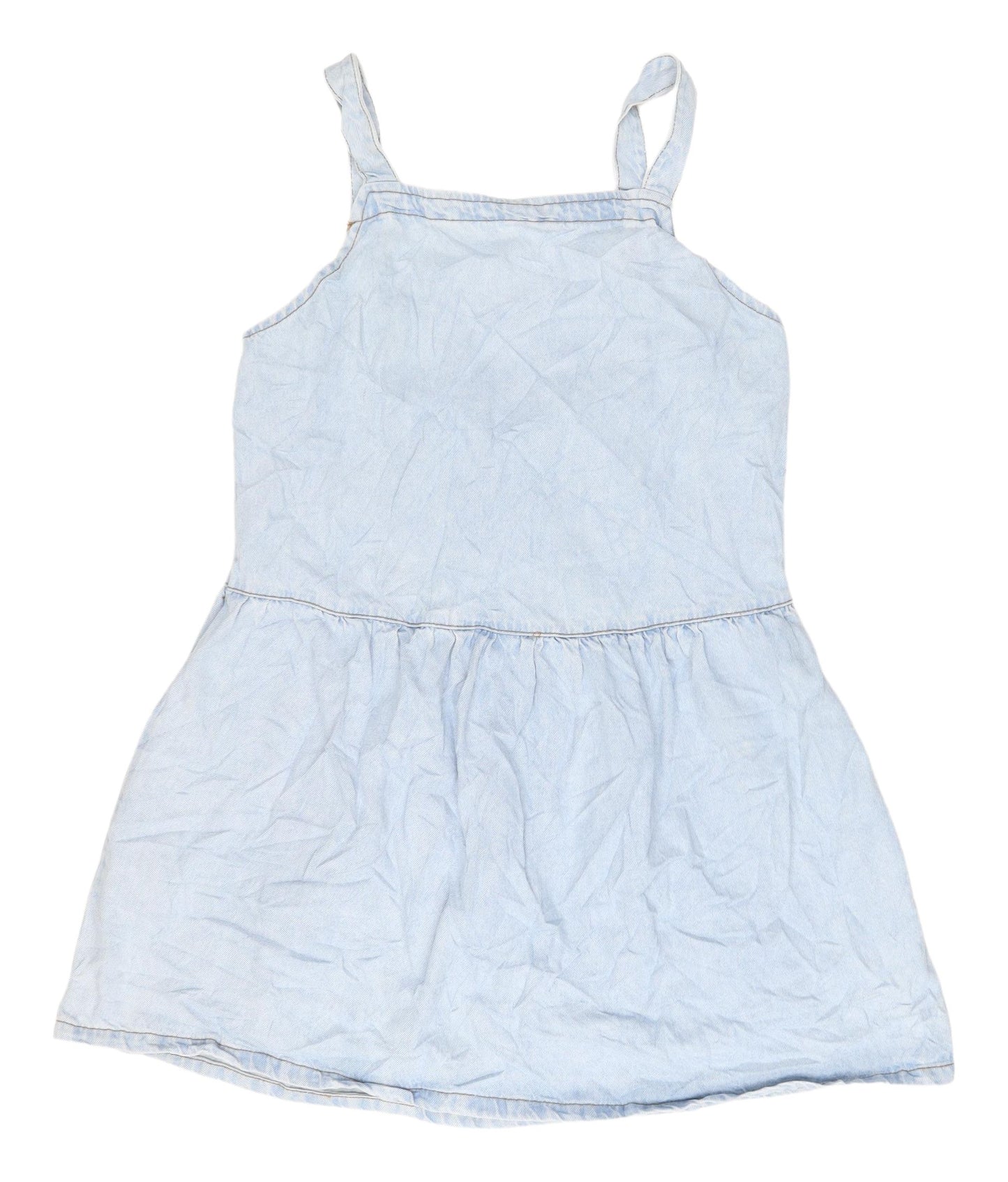 Primark Women's Blue Denim Pinafore Dress, Size 12