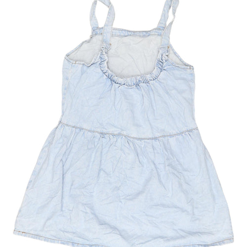 Primark Women's Blue Denim Pinafore Dress, Size 12
