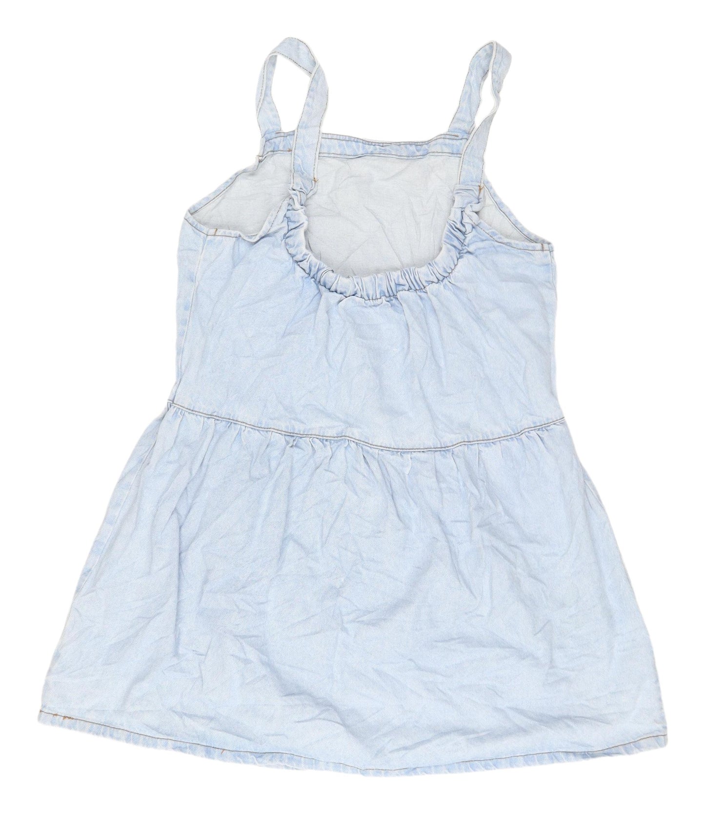 Primark Women's Blue Denim Pinafore Dress, Size 12